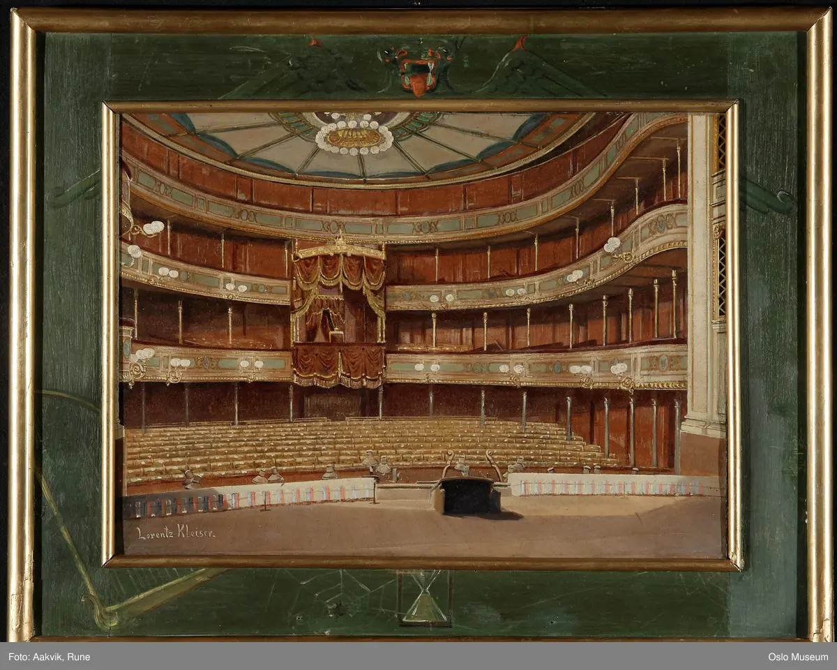 Christiania Theater, salongen med kongelosjen.