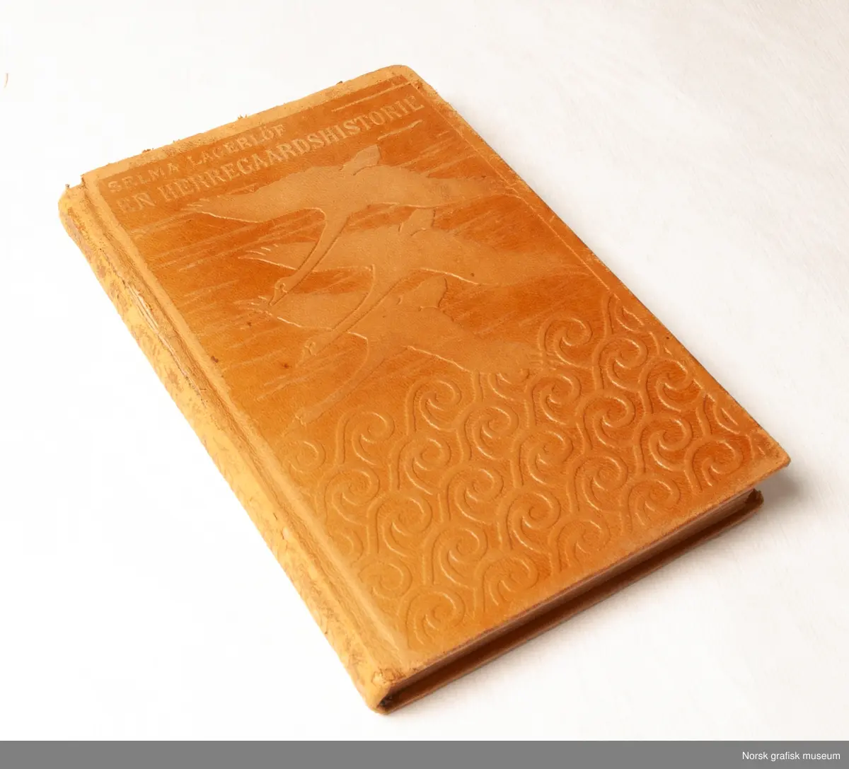 Bok bundet inn i lyst skinn med dekorativt blindpreg på både forsiden, rygg og bakside. Ryggen er i tillegg forgylt. Forsatsen er illustrert med fugler og blader. 
Boken er en del av serien "Nordisk bibliotek".