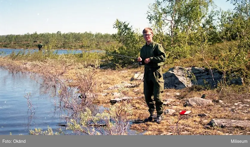 Fiske. Övningsdeltagare Mats Petersson, Ing 2.