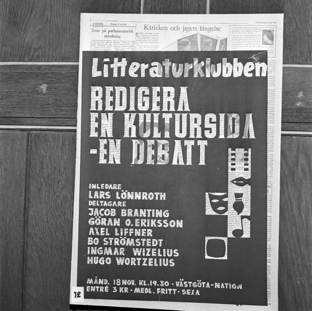 Affisch av Helmut Rupprecht, Uppsala 1964