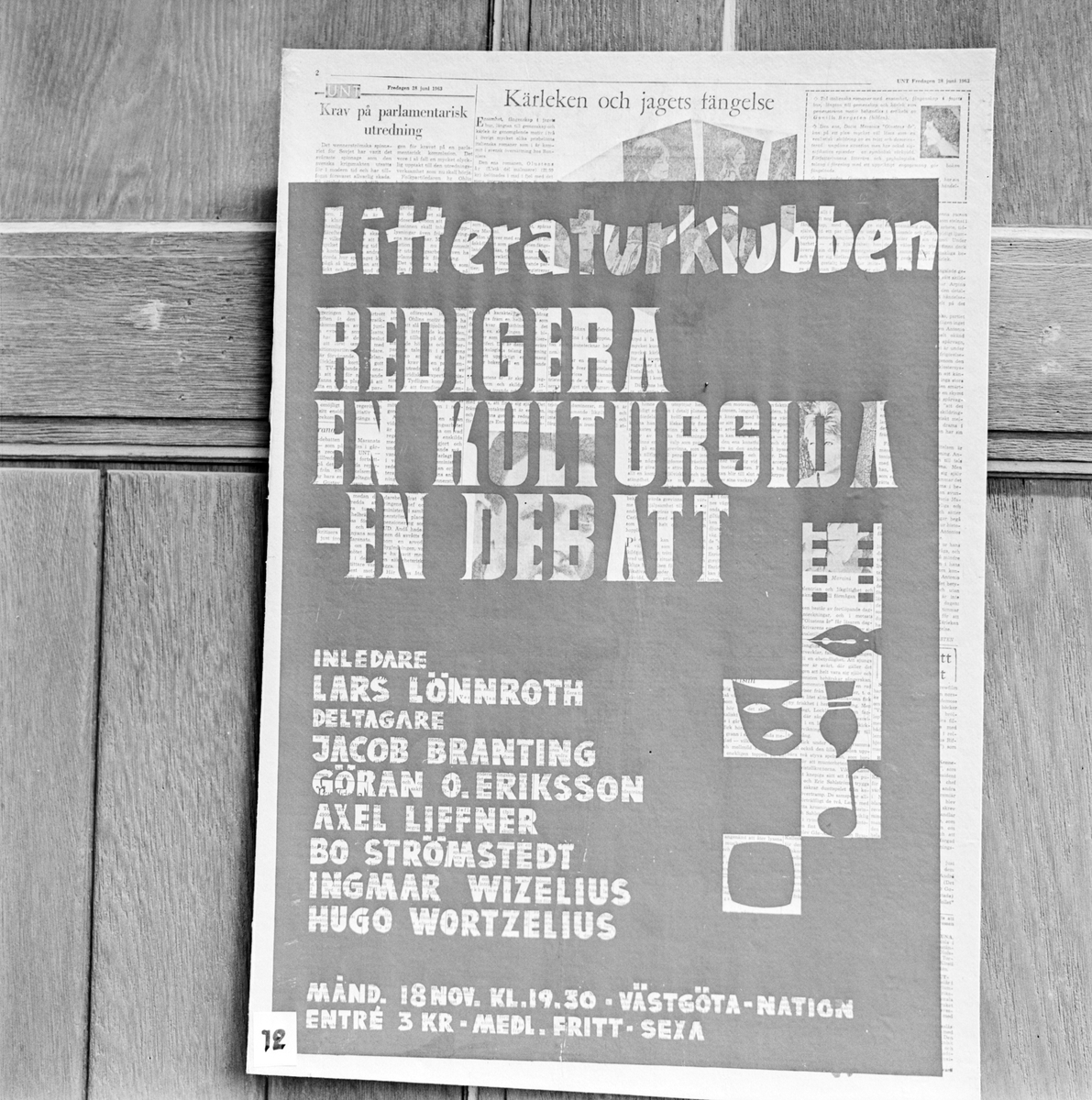 Affisch av Helmut Rupprecht, Uppsala 1964