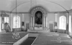 Hjortsberga kyrka, interiör, 1951.