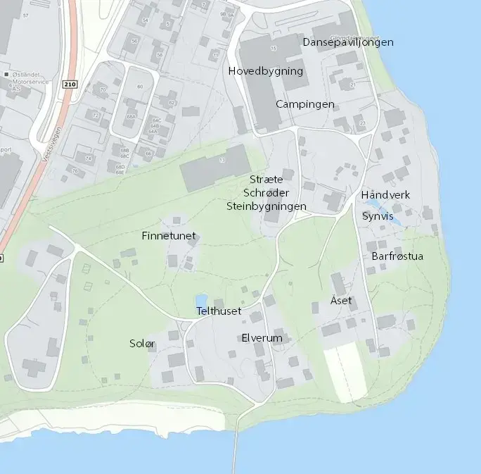 Kart over museumsparken, Glomdalsmuseet, Liv i stuene 2024