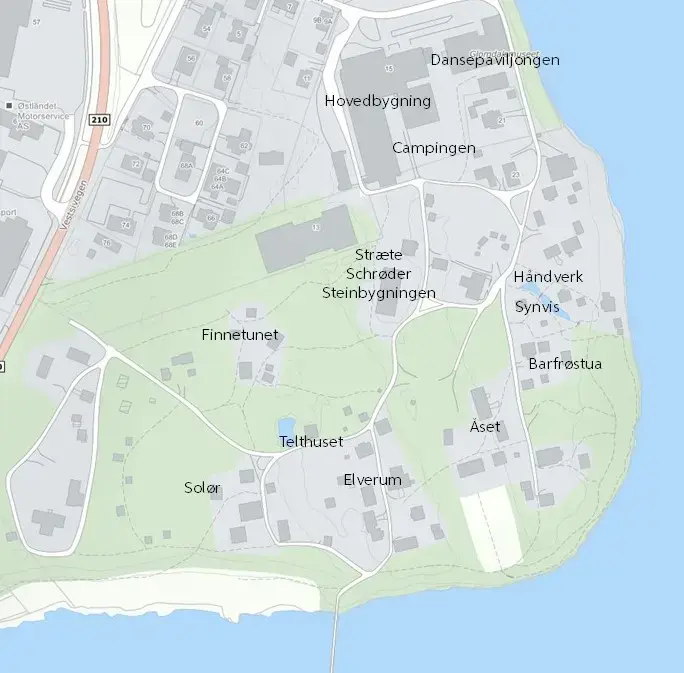 Kart over museumsparken, Glomdalsmuseet, Liv i stuene 2024