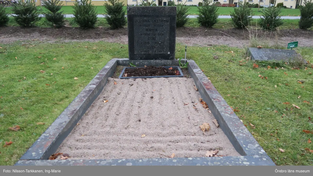 Norra Nora kyrkogård Inventering av kulturhistoriskt värdefulla gravvårdar 2016, Kvarter 25.
