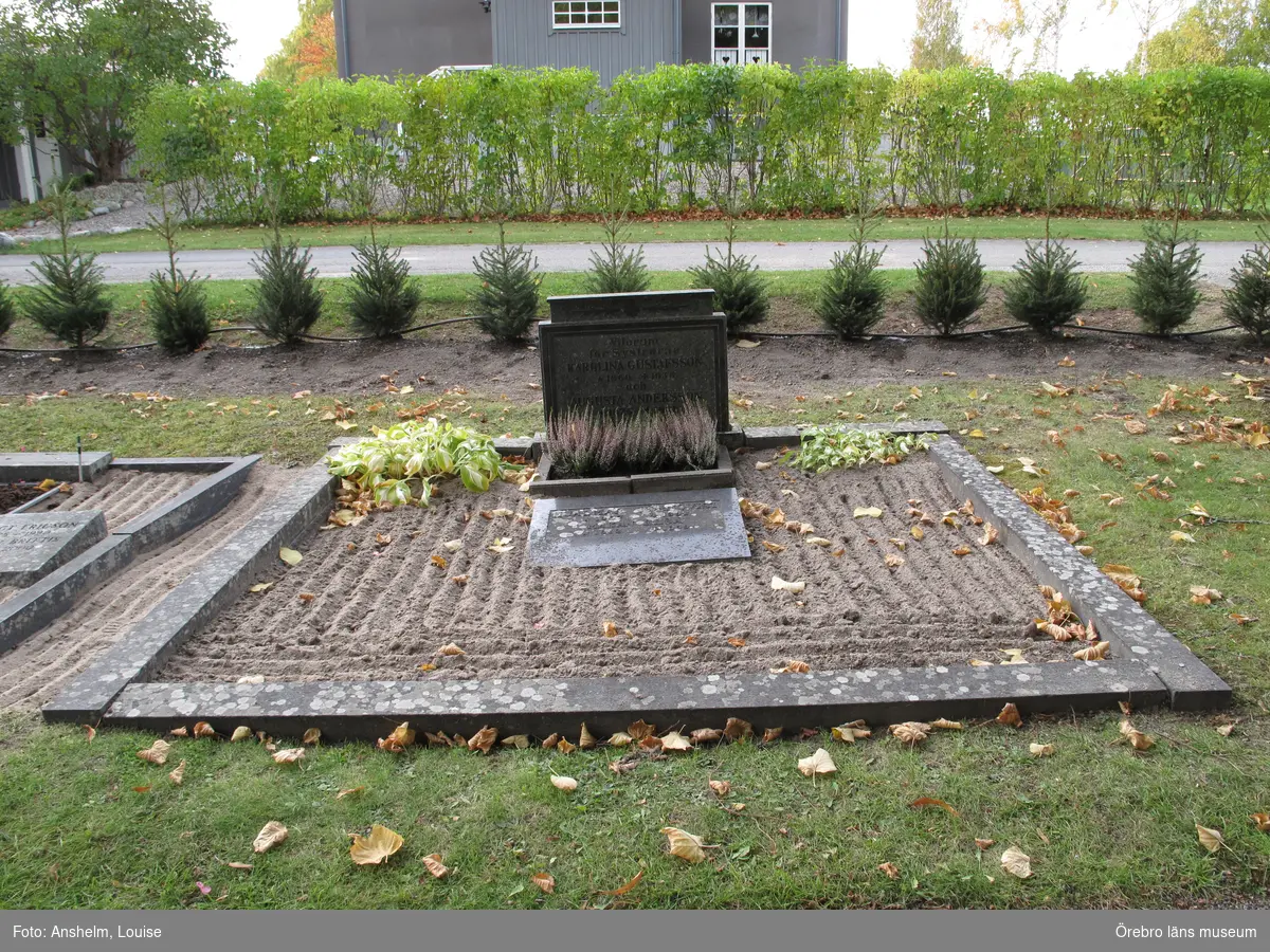 Norra Nora kyrkogård Inventering av kulturhistoriskt värdefulla gravvårdar 2016, Kvarter 23.