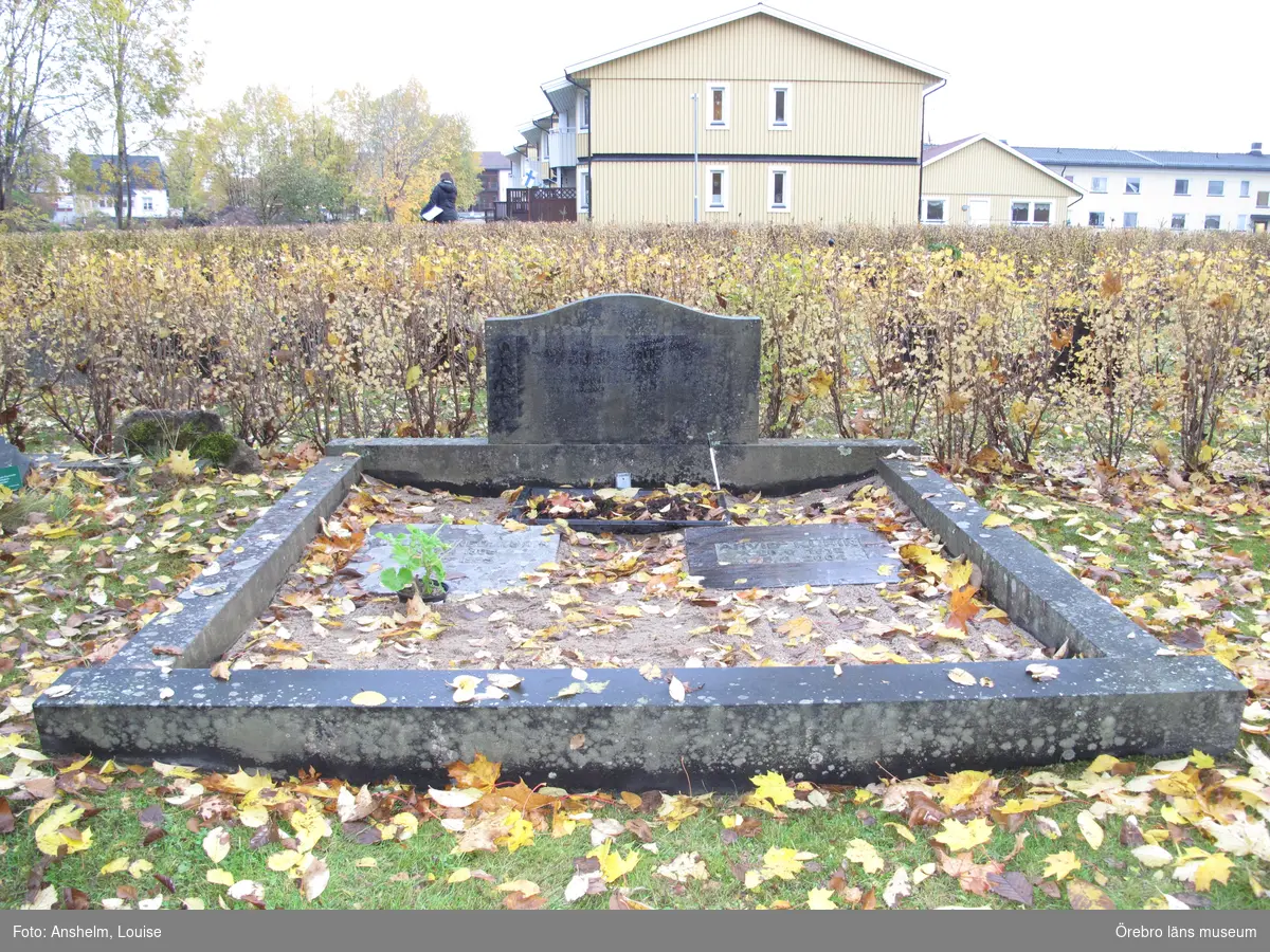Norra Nora kyrkogård Inventering av kulturhistoriskt värdefulla gravvårdar 2016, Kvarter 25.