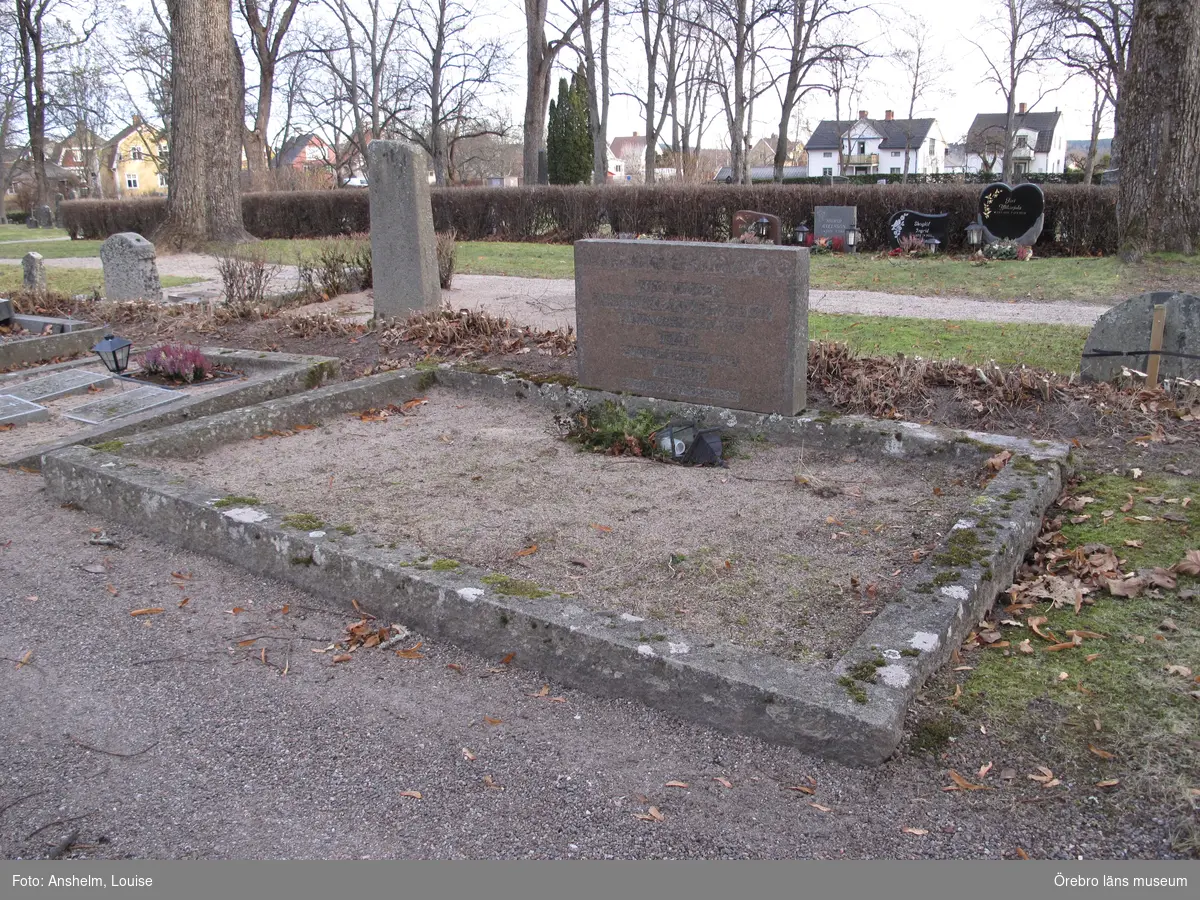 Norra Nora kyrkogård Inventering av kulturhistoriskt värdefulla gravvårdar 2016, Kvarter 24.