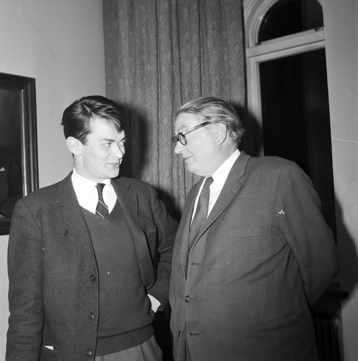 Ivar Harrie tillsammans med Verdandis ordförande, Uppsala 1960