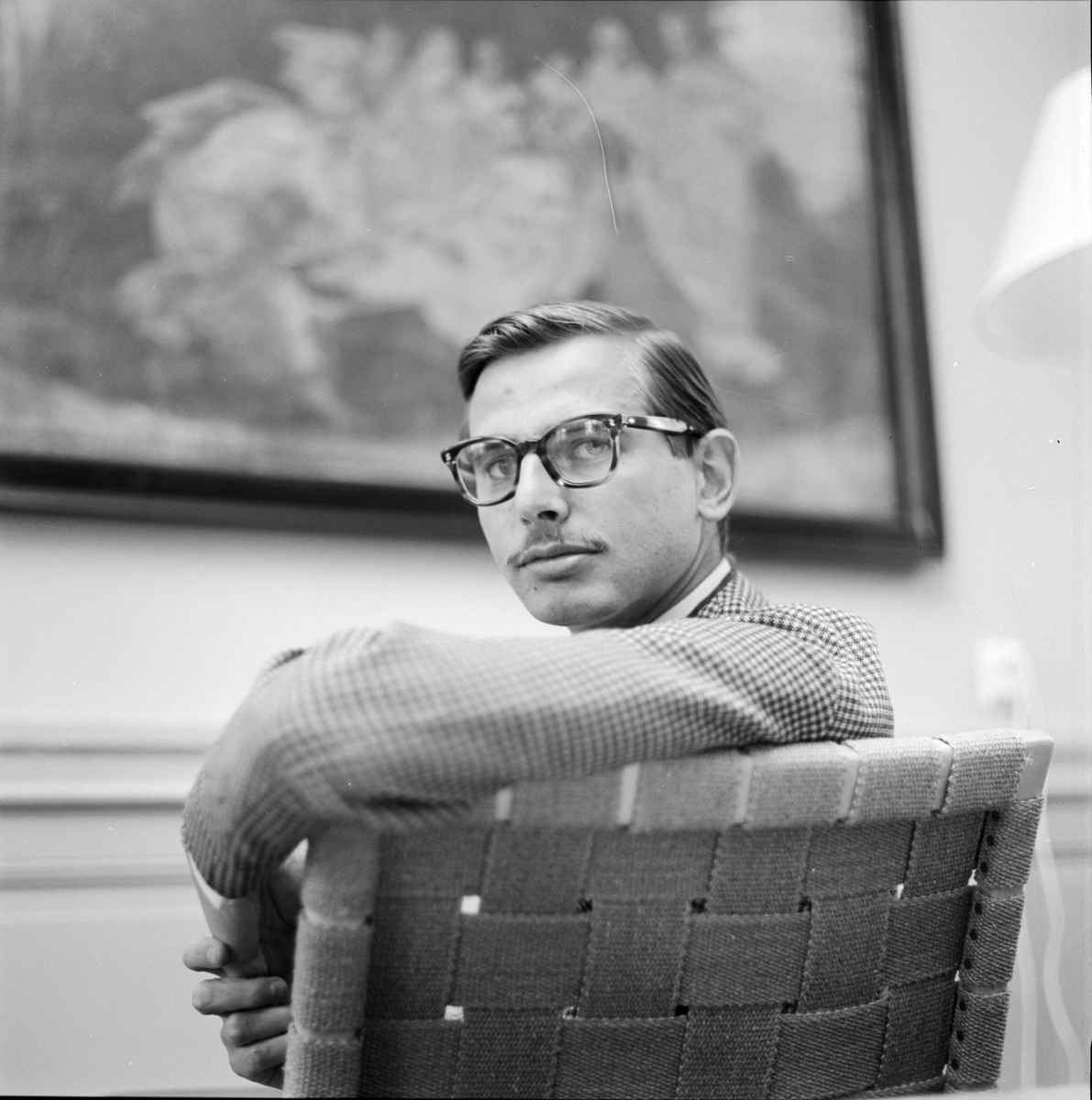 Konsthistoriker Thomas Heinemann hemma efter studier i Frankrike, Uppsala 1962