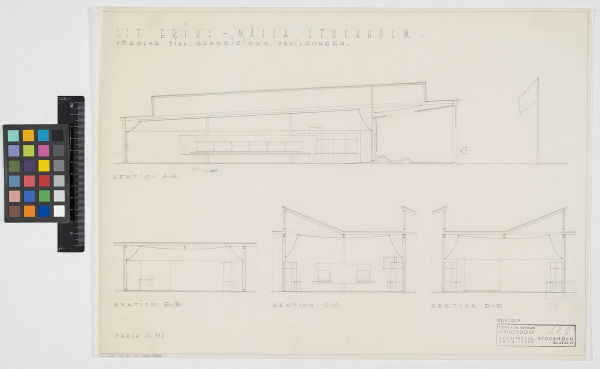 St Eriksmässan, förslag till Schweiziska paviljongen. 