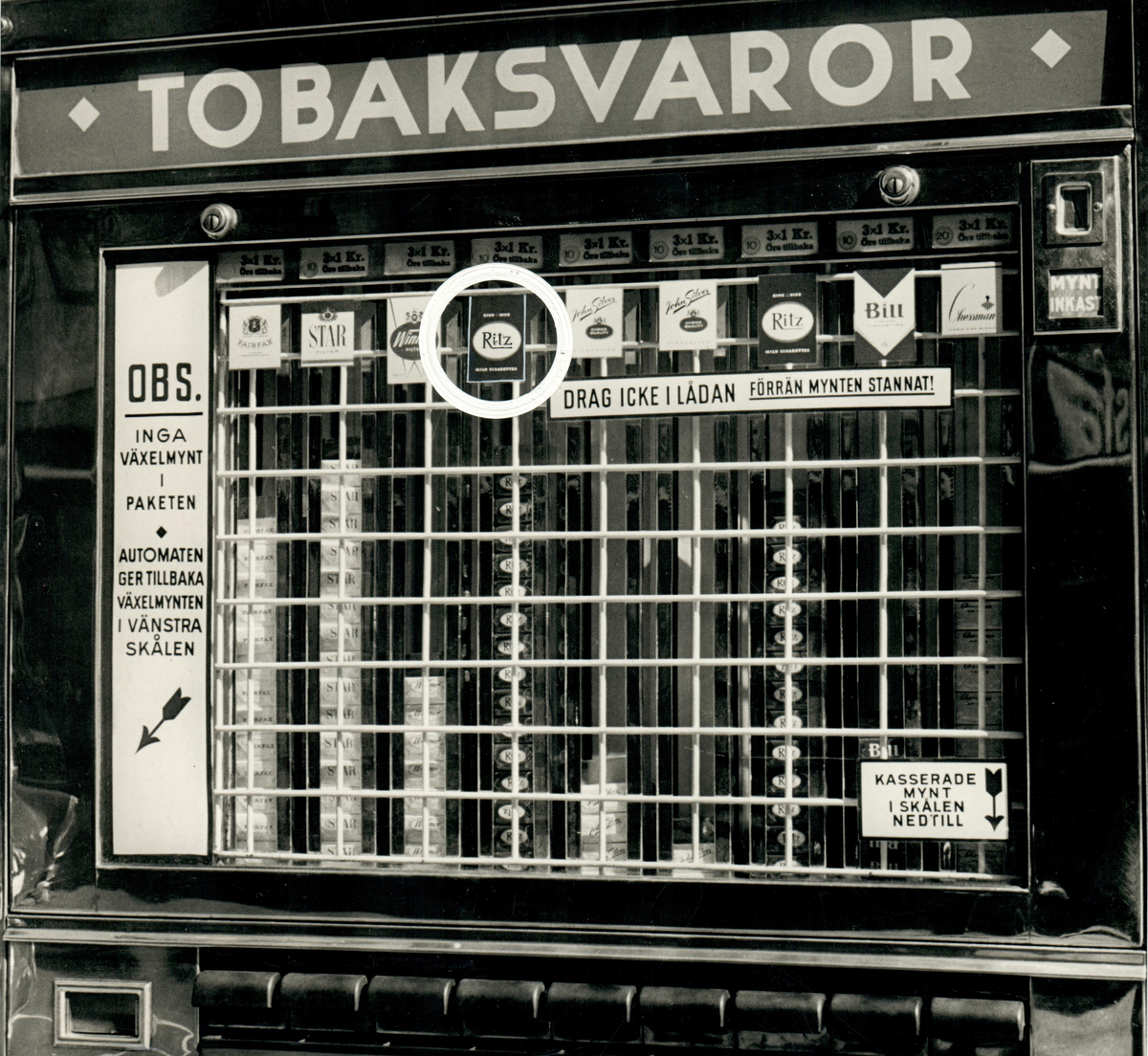 Cigarettautomat.