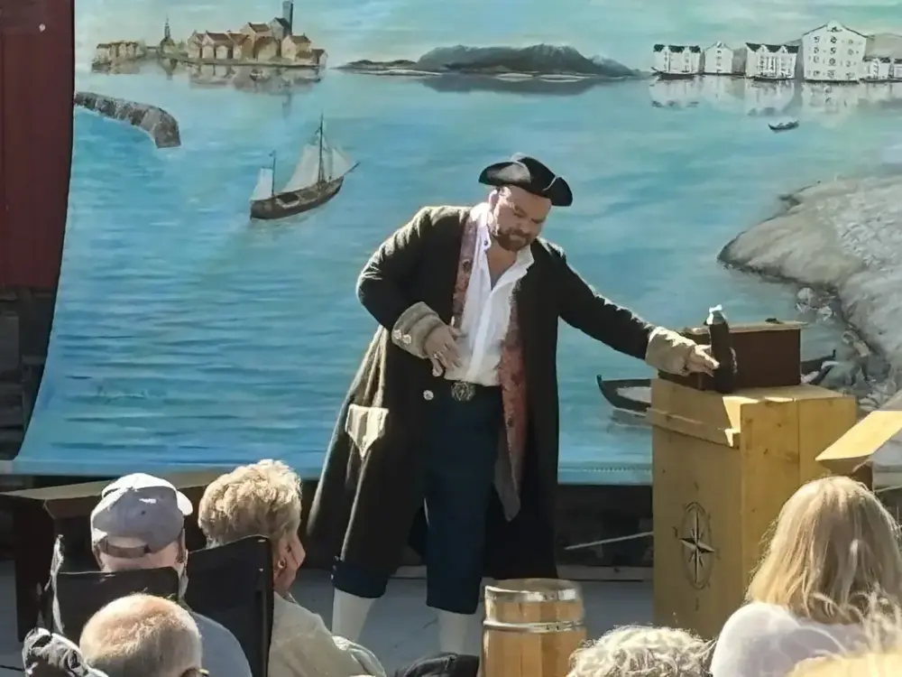 Bilde av skuespiller på scene