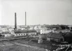 Tändsticksfabriken, Växö, efter branden 1922 (?). Belägen där hotell Royal Corner m.m. finns idag (2024). 
Fotot taget från nuv. Pilgatan.