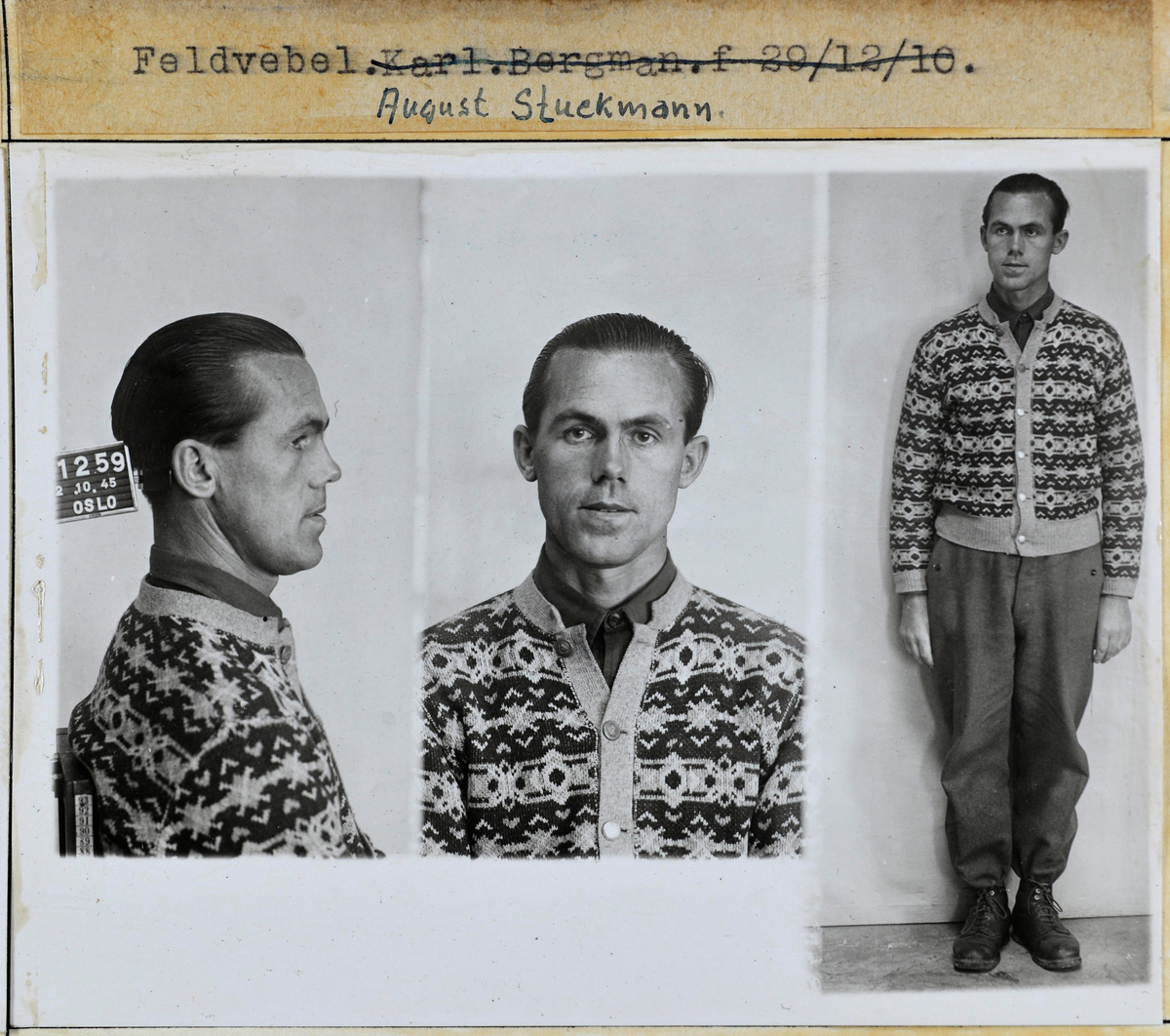 Forbryterportrett av feldvebel August Stuckmann