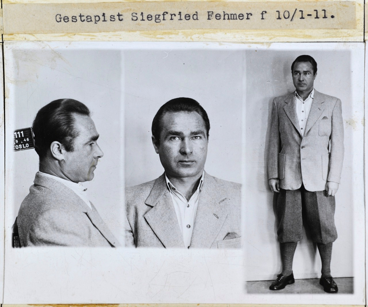 Forbryterportrett av gestapist Siegfried Fehmer -Justismuseet ...