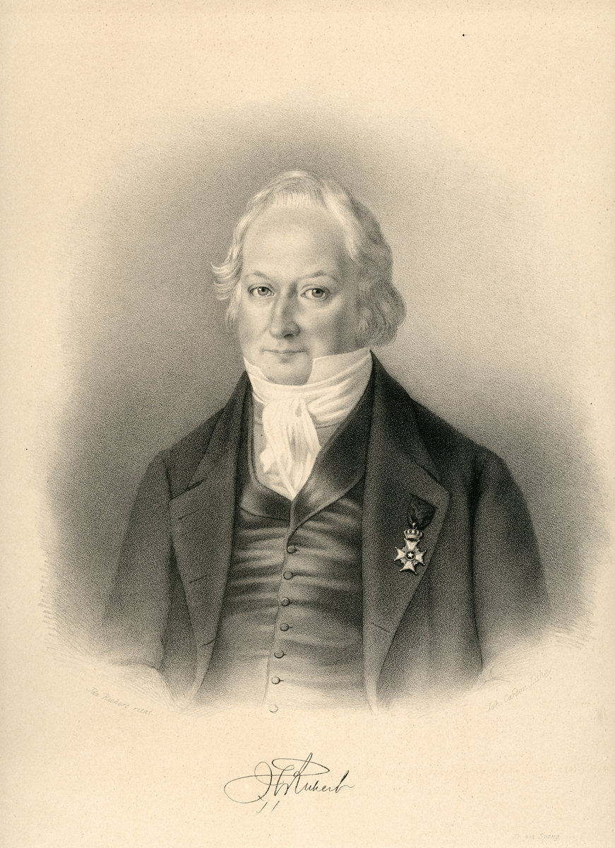Enl. Liggaren: "Litografi: expeditionssekr. J.G. Richert, svart ram med förgylld ornament, nyare."

Tryckta texter på bladet:
Ida Richert ritat     Joh. Cardon Litho     Tr. hos Spong