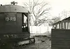 Grävmaskinen 19-RB från Ruston-Bucyrus använd3w vid grävningsarbete i samband med Gubbhyllans flytt till Skansen.