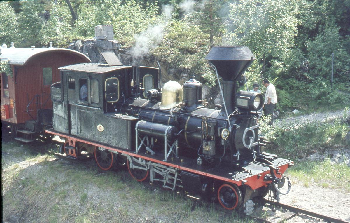 Setesdalsbanen.
Lok 2.
Museumstiden.