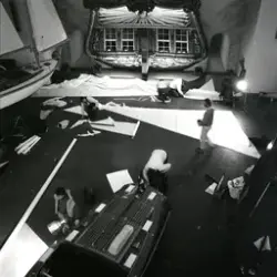 Utställningsarbete i Minneshallen.