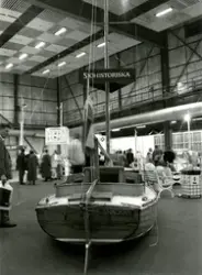 Utställning på båtmässan Allt för sjön. Segelbåten SNÄCKAN s