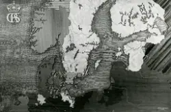 Historisk karta över södra Skandinavien 1648 - 1680 i utstäl