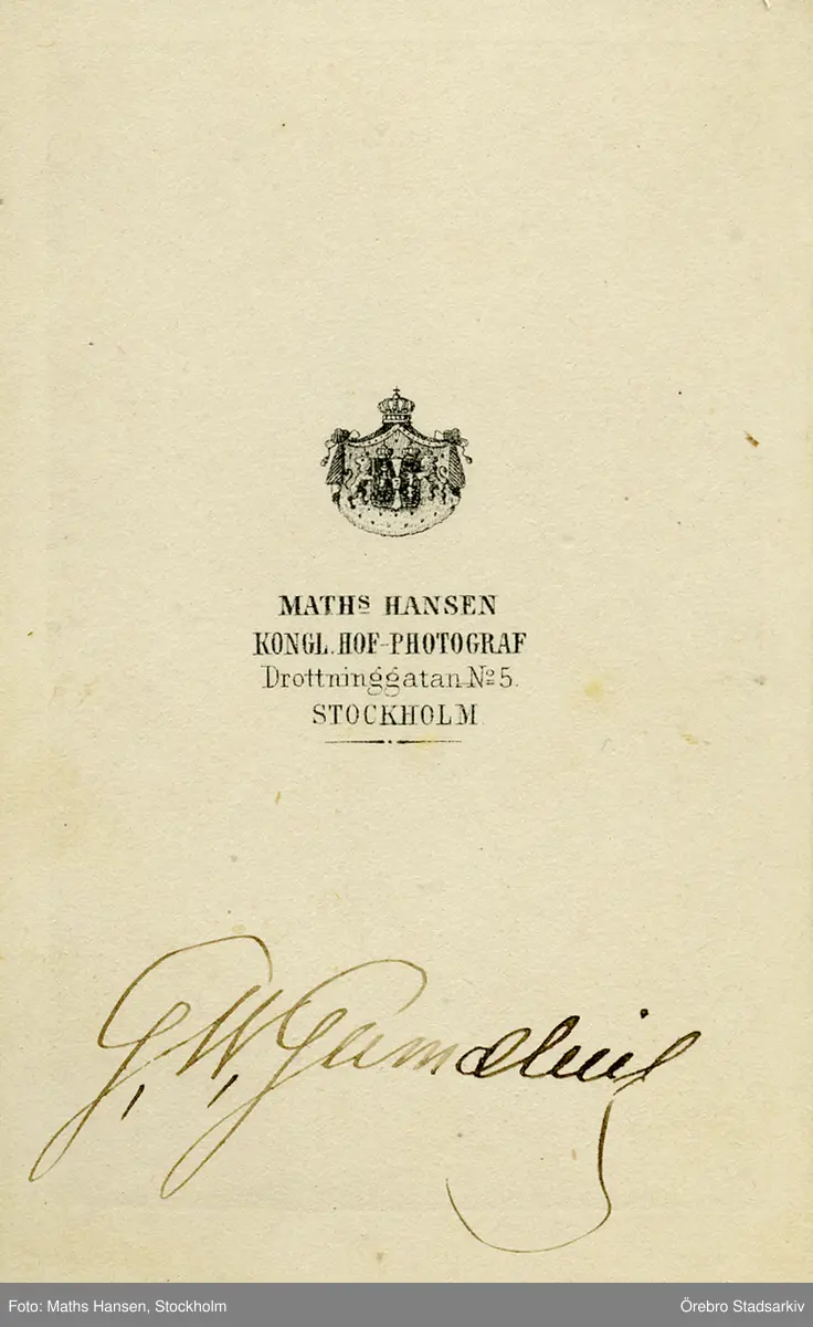 Porträtt av prästen G. W. Gumaelius

Gustav Wilhelm Gumaelius