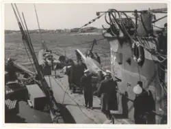 CM på besök - bakom CM står C Göteborgseskadern kommendör La