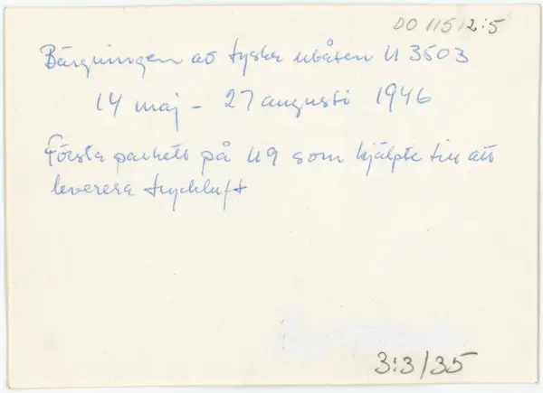 Första parkett på U 9.