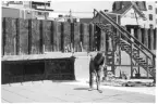 Byggande av viadukt, Drottninggatan Rudbecksgatan i Örebro.