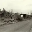 Byggande av viadukt för järnväg över Riksväg 12 vid Duvnäs. Bild från norr. Idag Riksväg 70.