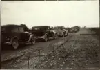 Trafiksvårigheter vid gjutning halvt i halvt. Vy norrut. Idag Riksväg 15.