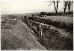 Betongbeläggningsarbeten på vägen Getinge-Lund. Idag Länsväg 946 Skåne län.