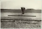 Betongbeläggningsarbeten på vägen Getinge-Lund. Idag Länsväg 946 Skåne län.