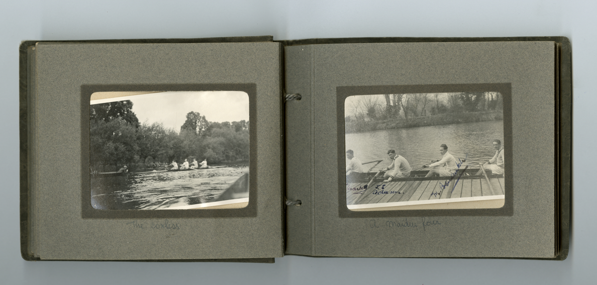 Foto av familien Aall på ferie i England på slutten av 1920-tallet samt foto av familien på Ulefos Hovedgård i Ulefos (Telemark)