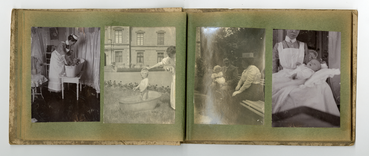 Fotoalbum tilhørende familien Aall på Ulefos hovedgård. Foto tatt på Ulefos Hovedgård i Ulefos (Telemark) på tidlig 1900-tallet