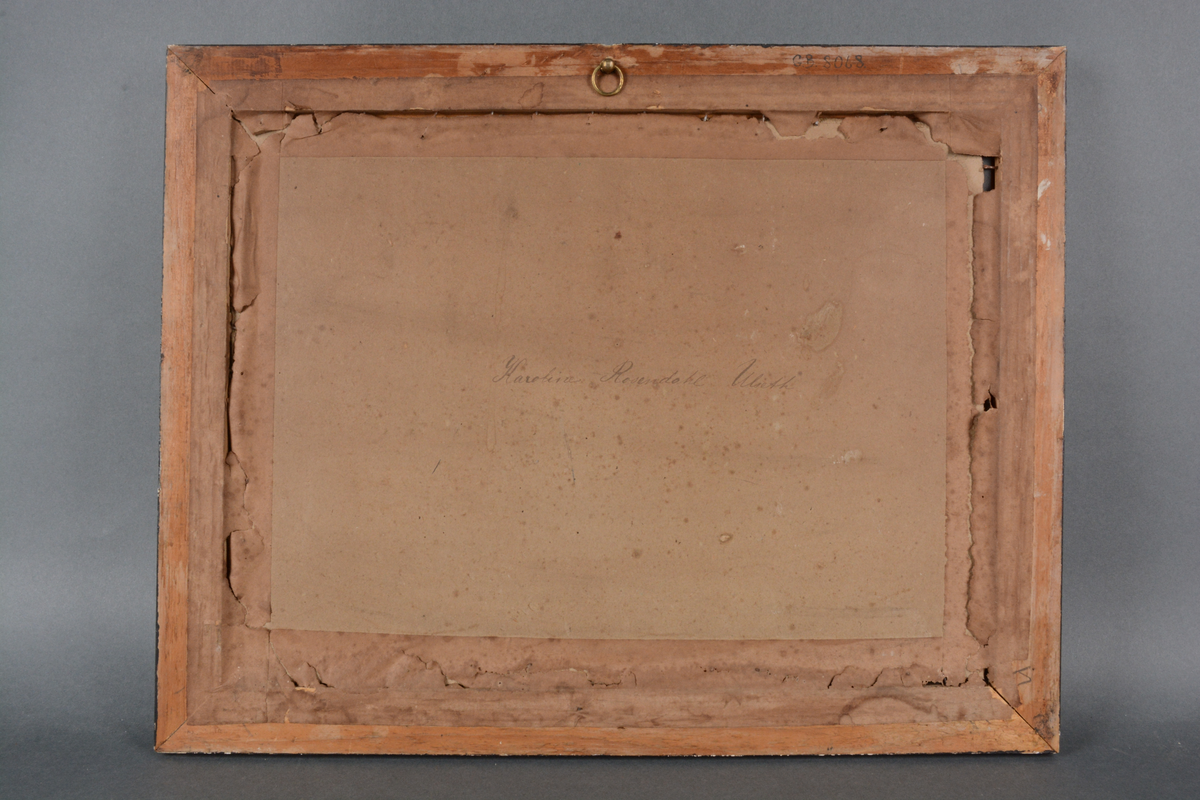 Hus i sveitserstil med stakitt, fjell i bakgrunnen.