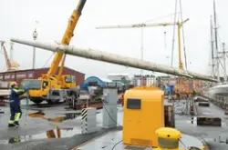 HMS Af Chapman, (vandrarhem) i docka, Beckholmen. Renoverar 