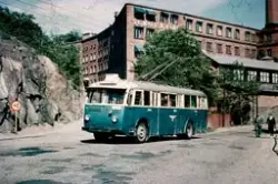 Trådbuss på Kvarnholmslinjen