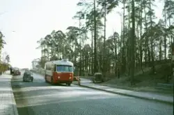 Trådbuss på Sandhamnsgatan år 1964