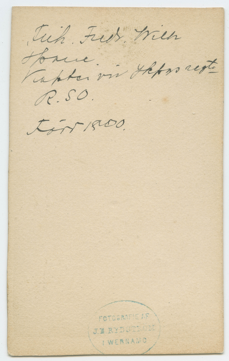 Porträtt på Friherre Fredrik Wilhelm Sparre. född 27 april år 1800 på Svensksund. Död 14 december år 1870 i Gränna.