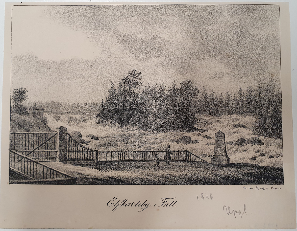 Vattenfallen vid Älvkarleby, Uppland 1830-40-tal