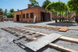 Exteriörer från Nordiska museets västra sida, bakgården, und