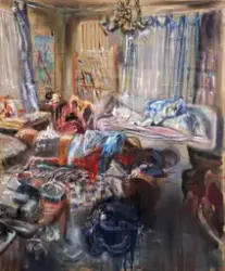 V sign for Victory in the time of Corona [Oljemaleri]