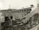 Bildtext: Järnvägsbron över Öre älv, byggd i början av 1890-talet.