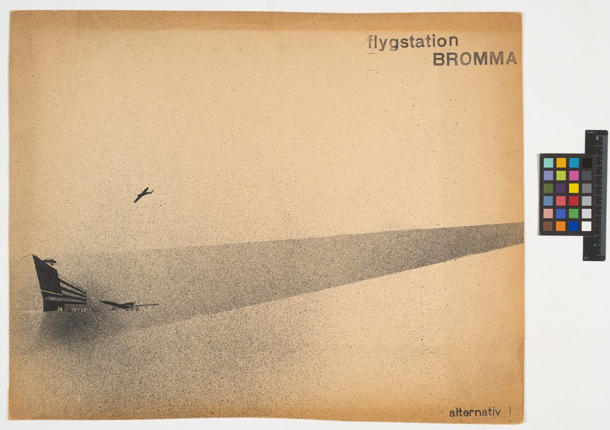 Tävlingsförslag, Bromma flygstation.
Illustration av flygfält.