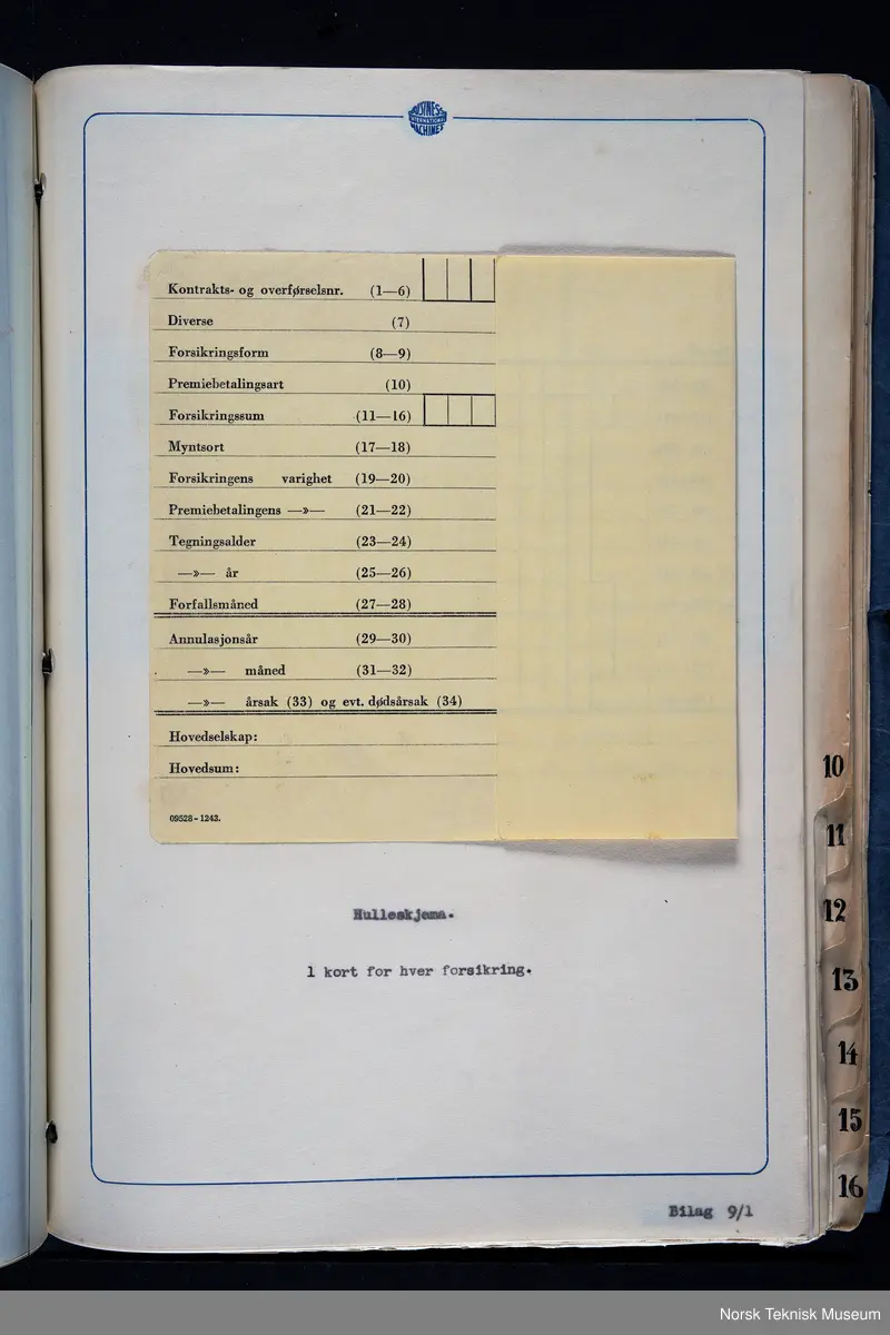 Horisontal hullkort sorteringsmaskin, elektrisk drevet. Med denne maskinen, som var raskere enn tilsvarende av andre fabrikater, kunne hullkortene sortere etter ulike kriteria. 