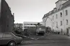 Kvarteret Korpen 12, Fabriksgatan 29 under rivningen 1973.