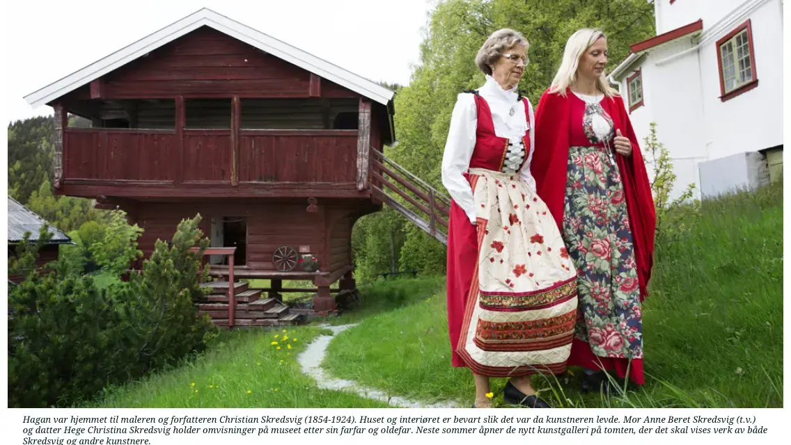 Anne Beret Skredsvig og Hege Christina Skredsvig i Hagan  (foto sparebankst. DNB )