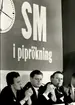 Solveig Hedebjörn från Falköping, Bertil Johnson från Helsingborg och P.B Carlsson från Kalmar är tre utav de totalt nio finalisterna i SM i piprökning i Arvika 1963.